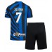 Maillot de foot Inter Milan Piotr Zielinski #7 Domicile vêtements enfant 2024-25 Manches Courtes (+ pantalon court)